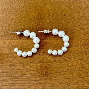 Ring Concierge pearl hoops